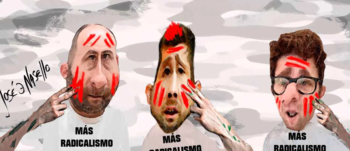 ilustra-carranza-parodi-y-curletto-pintandose-la-cara-para-la-guerra